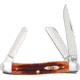 Case Whiskey Bone Med Stockman Folding Knife,Stainless Steel,Clip,Spey and Sheepsfoot,Whiskey Bone Handle CA11900