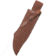 Case White Synthetic Handle Bowie Fixed Blade Knife w/Blade Artwork and Leather Sheath, BOWIE SS, 03055