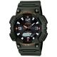 Casio Outdoor Ana-Digi Solar Black/Orange Face, Black/Orange/Green AQS810W-3AV