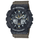 Casio Tactical G-Shock 51mm Analog-Digital Watch w/Black Case - Mens, Green, One Size, GA-100TU-1A3CR