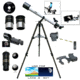 Cassini 800mm x 72mm Electronic Focus Erect Image Prism Telescope w/ Smartphone Adapter, White, SS-872EFS
