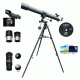 Cassini EQ1 Refractor Telescope, Black, 900x80mm, C-90080EQ1