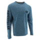 Caterpillar Trademark Banner L/S Tee - Men's, Large, Regular, Real Teal Heather, 1510034-13084-L