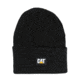 Caterpillar Label Cuff Beanie, One Size, Black, 1090026-10158-OS