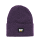 Caterpillar Label Cuff Beanie, One Size, Purple Velvet, 1090026-19-3725-OS