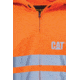 Caterpillar Hi Vis Full Zip Lined Sweatshirt, Hi-Vis Orange, Medium 1910804-607-M