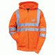 Caterpillar Hi Vis Full Zip Lined Sweatshirt, Hi-Vis Orange, Medium 1910804-607-M