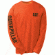 Caterpillar Trademark Banner Long Sleeve T-Shirt, Adobe Orange, Small 1510034-10102-S
