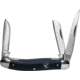 CattlemanS Cutlery Cowhand Stockman Blue Folding Knife, Satin finish 3Cr13 stainless clip, sheepsfoot, and, Black and blue G10 handle, CC0001GBL