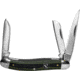 CattlemanS Cutlery Cowhand Stockman Green Folding Knife, Satin finish 3Cr13 stainless clip, sheepsfoot, and, Black and green G10 handle, CC0001GGN
