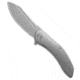 Cavol Knives Bucarto Folding Knife, 3.25in, Bohler M390 Stainless Steel, Drop Point Blade, Titanium, Gray Handle, Gray/Gray, 7.25 inch, BHQ-199059