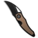 Cavol Knives Karasu Folding Knife, 2.50in, Bohler M390 Stainless Steel, Hawkbill Blade, Titanium, Black/Bronze Handle, Black/Bronze/Black Gray, 5.375 inch, BHQ-199055