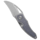 Cavol Knives Karasu Folding Knife, 2.50in, Bohler M390 Stainless Steel, Hawkbill Blade, Titanium, Blue/Gray Handle, Blue/Gray/Gray, 5.375 inch, BHQ-199056