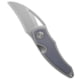 Cavol Knives Karasu Folding Knife, 2.50in, Bohler M390 Stainless Steel, Hawkbill Blade, Titanium, Blue/Gray Handle, Blue/Gray/Gray, 5.375 inch, BHQ-199056