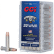 CCI Ammunition Uppercut .22 Winchester Magnum Rimfire 40 Grain Uppercut Jacketed Hollow Point Brass Cased Pistol Ammo, 50 Rounds, 22WMRUP