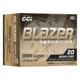 CCI Ammunition Blazer 9mm Luger 115 Grain Jacketed Hollow Point Brass Cased Pistol Ammo, 20 Rounds, 5239A