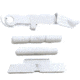Centennial Defense Systems Extended Control Kit w/Serrated Mag Release for Gen 1-3 Glock 9mm, .40S&amp;W, .357SIG, 2 Pins, White, 40128