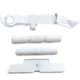Centennial Defense Systems Extended Control Kit w/Serrated Mag Release for Gen 1-3 Glock 10mm, .45ACP, 2 Pins, White, 40188