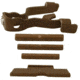 Centennial Defense Systems Extended Control Kit w/Mag Release for Gen 5 Glock, Serrated, 3 Pins, Burnt Bronze, 40363