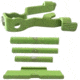 Centennial Defense Systems Extended Control Kit w/Mag Release for Gen 5 Glock, Serrated, 3 Pins, Zombie Green, 40375