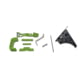 Centennial Defense Systems Glock 43 Lower Parts Kit, Strippled, 5lb Mag Catch Spring, 25% Power Trigger Spring, Zombie Green, LPK-EXT-MOD165