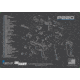 Cerus Gear SIG SAUER P220 SCHEMATIC HANDGUN MAT - CHARCOAL GRAY/CERUS BLUE, 17 X 12 F8126BDA