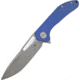 CH Knives Linerlock Blue Folding Knife, 3.63 stonewash finish D2 tool steel blade, Blue sculpted G10 handle, CH3509BLUE