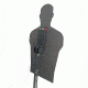 Challenge Targets Full Size Human Silhouette Rifle Target - Armor Post, Black, AP-80059-R