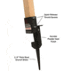 Challenge Targets Stake Target - 6" Square - Handgun Rated, Black GS-RM-80025-H