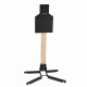 Challenge Targets Steel IPSC Torso Target, Black, Heavy Base, Handgun Rated PS-HD-80023-R