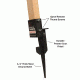 Challenge Targets Torso Stop Plate Handgun Paddle Target, Black GS-PT2324-H