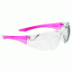 Champion Shooting Glasses Youth Clear Glasses, Pink Temples(Ballistic), Pink/Clear 55604