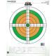 Champion Fluorescent Orange &amp; Green Bullseye Target, 100 Yd. Small Bore Rifle, 12 Pack