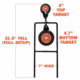 Champion Traps and Targets Centerfire Double Gong Spinner Steel Target, Orange, Small, 40875