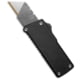 Chaves Knives OTF Folding Knife, Black Handle, Cross-Hatch, Black/Gray, 5.25 inch, BHQ-202716