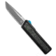 Chaves Knives Chaves Dissident OTF Tanto Knife Black Battleworn Al/Kelp Carbon Fiber 3.8" SW, Black/Blue/Green, Bohler M390, adult, BHQ-235794