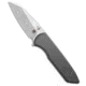 Chaves Knives Chaves Knives x Brad Blount Arrestor 229 Integral Knife Ti 3.75" Belt Satin, Gray, Bohler M390, adult, BHQ-234462