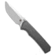 Chaves Knives Chaves Knives x Sam Tran The Arison Street Integral Knife 3.25" Belt Satin, Gray, Bohler M390, adult, BHQ-234420
