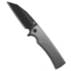 Chaves Knives Sangre Street Integral Folding Knife, 3.50in, Bohler M390 Stainless Steel, Wharncliffe Blade, Titanium, Gray Handle, Gray/Black, 7.63 inch, BHQ-220087