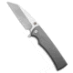 Chaves Knives Sangre Street Integral Folding Knife, 3.50in, Bohler M390 Stainless Steel, Wharncliffe Blade, Titanium, Gray Handle, Gray/Silver, 7.63 inch, BHQ-220084