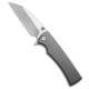 Chaves Knives Sangre Street Integral Folding Knife, 3.50in, Bohler M390 Stainless Steel, Wharncliffe Blade, Titanium, Gray Handle, Gray/Silver, 7.63 inch, BHQ-220084