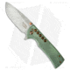 Chaves Knives Ferrum Forge + Chaves One-Off Veloz Flipper Folding Knife, 3.125in, CTS-XHP, Drop Point Blade, Titanium Gold/Green Handle, Steel/Gold/Green, 7.25in, BHQ-35484