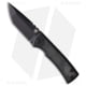 Chaves Knives Redencion 229 Folding Knife, 3.63in, Bohler M390 Stainless Steel, Tanto Blade, Micarta, Titanium Black Handle, w/ Inlays On Both Sides, Black/Black, 8.22in, BHQ-194012