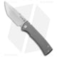 Chaves Knives Redencion 229 Folding Knife, 3.63in, Bohler M390 Stainless Steel, Tanto Blade, Titanium Gray Handle, w/ Hand Satin, Steel/Gray, 8.22in, BHQ-102161
