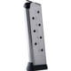 Check-Mate Industries 1911 Full Size 5in .45 ACP 8 Round Pistol Magazine, Silver, CM4519118S