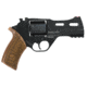 Chiappa Firearms Rhino 40DS Revolver, 9mm Luger, 4in Barrel, Fixed Fiber Optic Front Sight, Black Frame, Wood Grip, 6 Round Cylinder, 340165