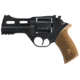 Chiappa Firearms Rhino 40DS Revolver, 9mm Luger, 4in Barrel, Fixed Fiber Optic Front Sight, Black Frame, Wood Grip, 6 Round Cylinder, 340165