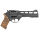 Chiappa Firearms Rhino 60SA Revolver, .357 Magnum/.38 Special, 6in Barrel, Fixed Fiber Optic Front Sight, Black Frame, Wood Grip, 6 Round Cylinder, CF340248