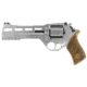 Chiappa Firearms Rhino 60SA Revolver, .357 Magnum/.38 Special, 6in Barrel, Fixed Fiber Optic Front Sight, Nickel Frame, Wood Grip, 6 Round Cylinder, CF340249