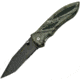 China Made Camo Linerlock Folding Knife,3.75in,Stainless Steel,Partially Serrated,Tanto,Black,Camo,Synthetic Handle CN211219